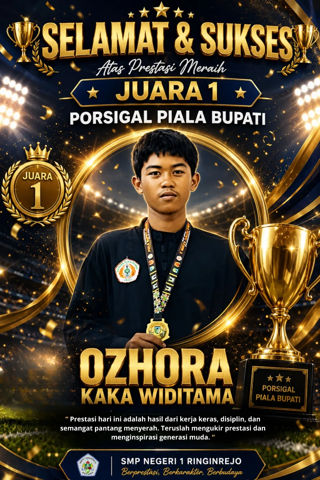 Juara 1 Kejuaraan Pencak Silat PORSIGAL Piala Bupati Kediri 2026