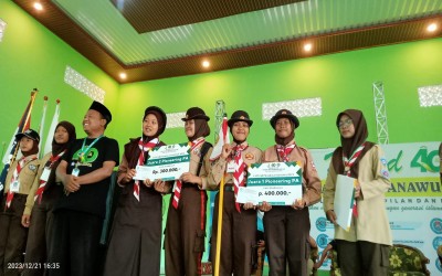 Juara I Lomba Pionering Putri LATGAB Pramuka MA ALMA 2023