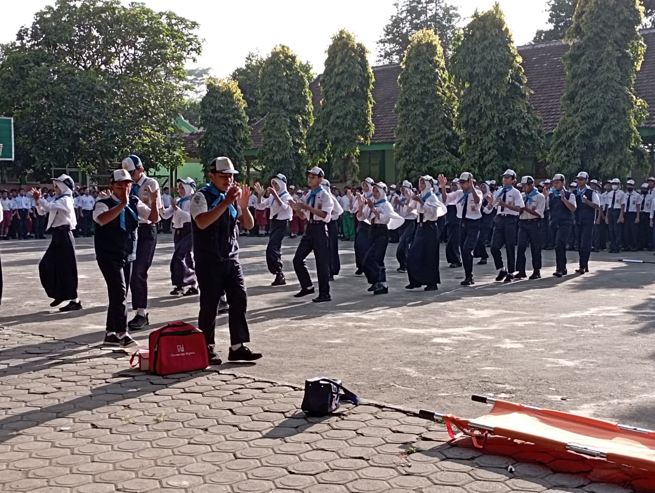 PMR Madya SMPN1 Ringinrejo  Gelar Upacara HUT PMI ke-78