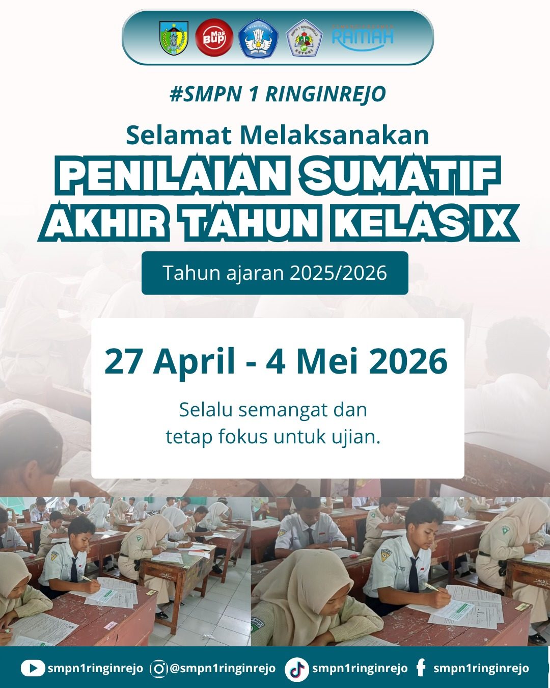 Semangat Mengukir Prestasi: PSAT Kelas IX SMPN 1 Ringinrejo Resmi Dimulai