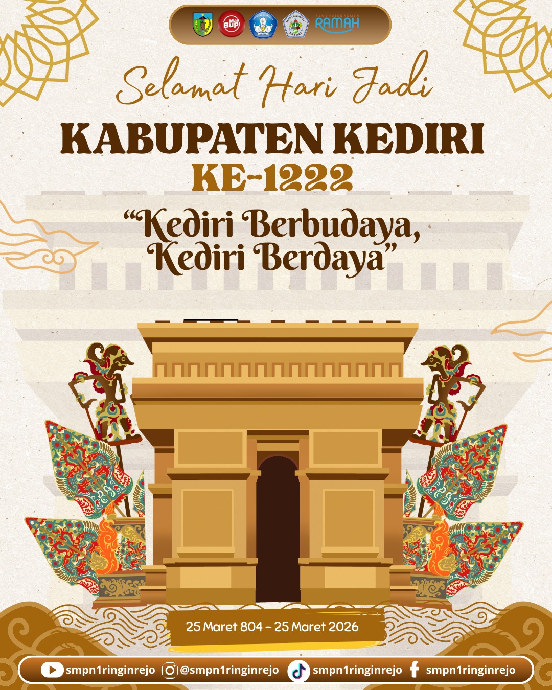 Selamat Hari Jadi Kabupaten Kediri ke-1222: Melestarikan Budaya, Membangun Daerah yang Berdaya